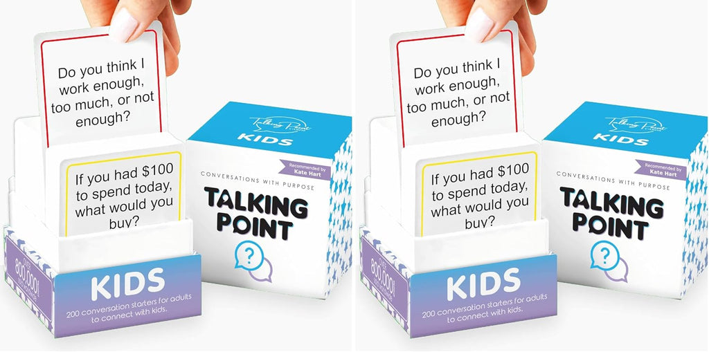 200 Kids Conversation Cards for Age 5-13; Fun Question Card Game for Family