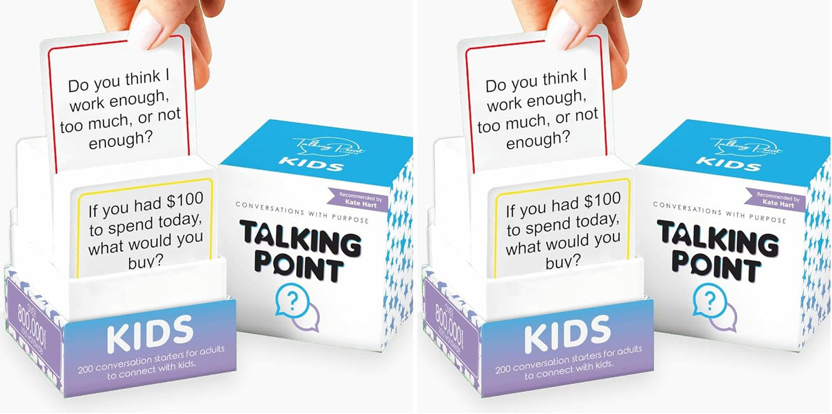 200 Kids Conversation Cards for Age 5-13; Fun Question Card Game for Family