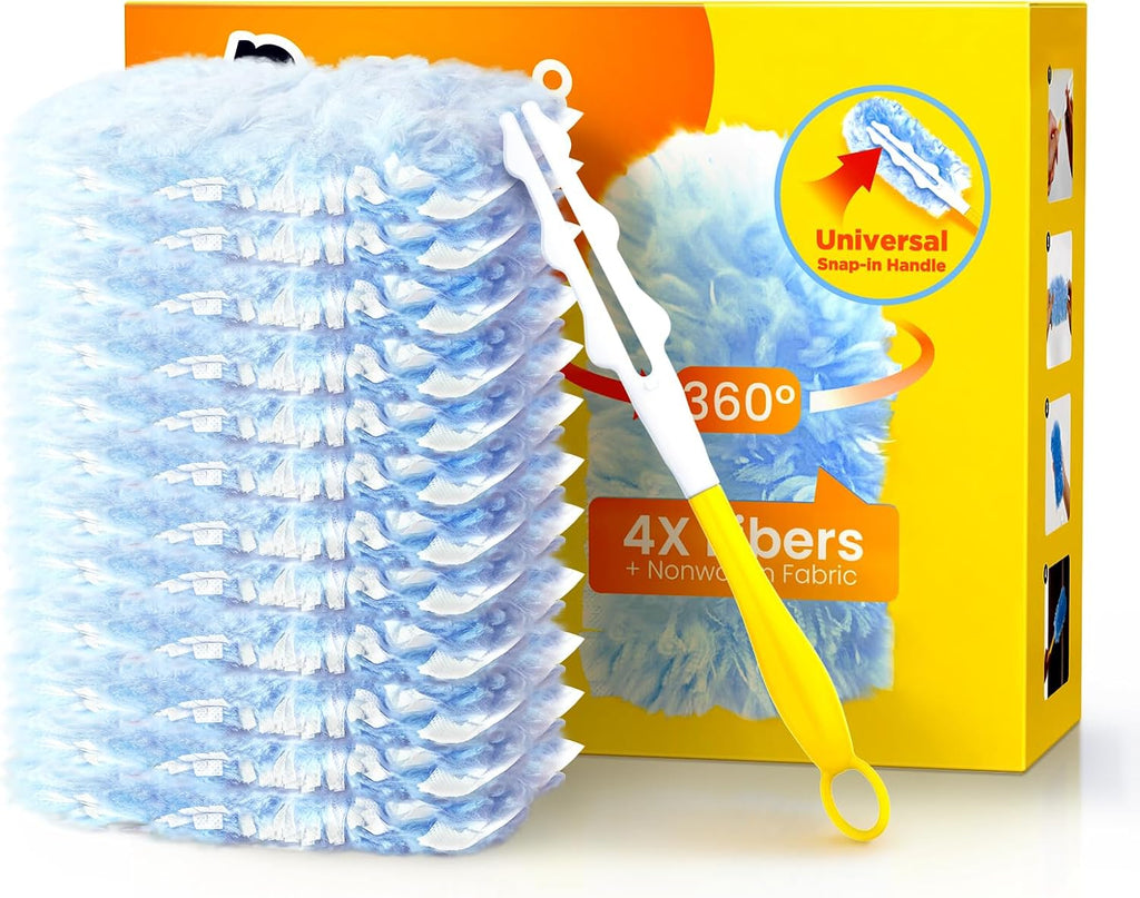 REKOPI Heavy Duty Duster Refills Compatible with Swiffer Duster, 20 Count