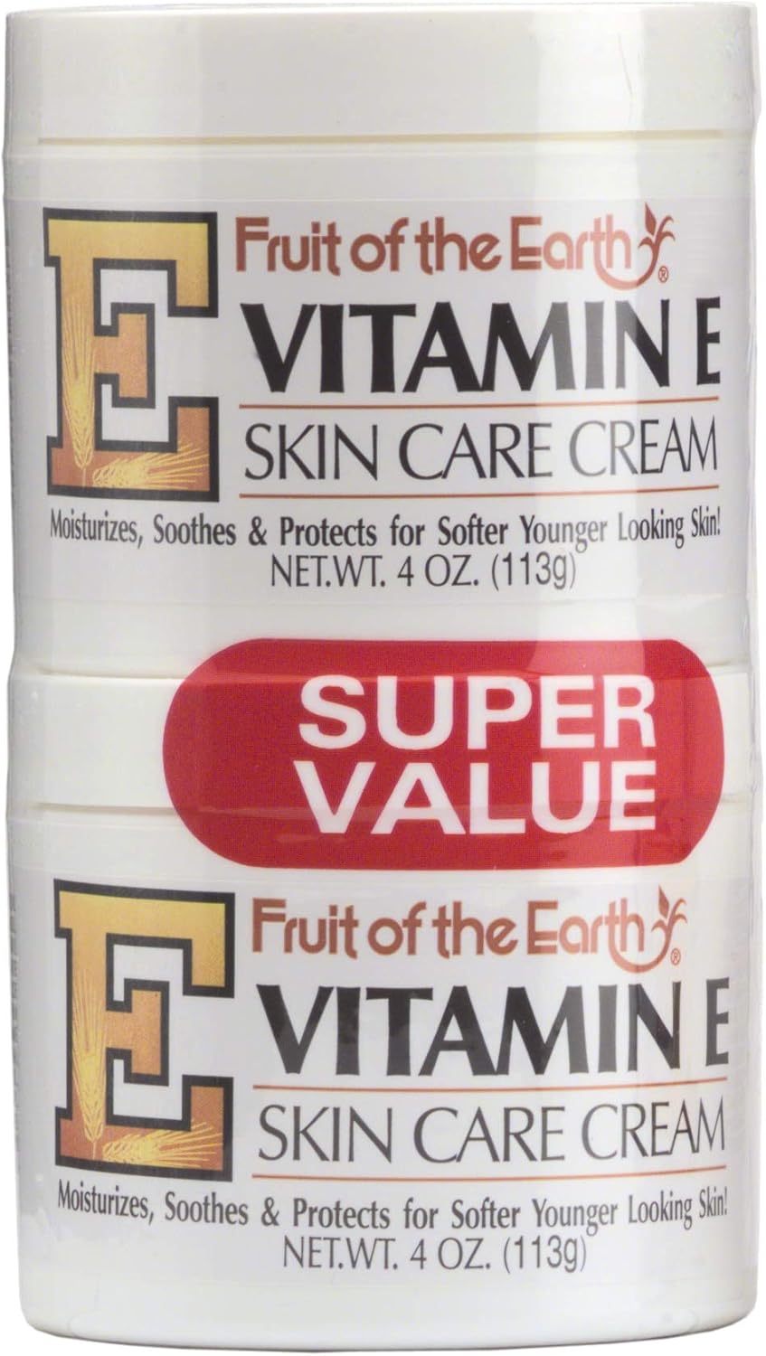 Fruit of the Earth Vitamin-E Cream 4 Ounce Jar - 2 pack