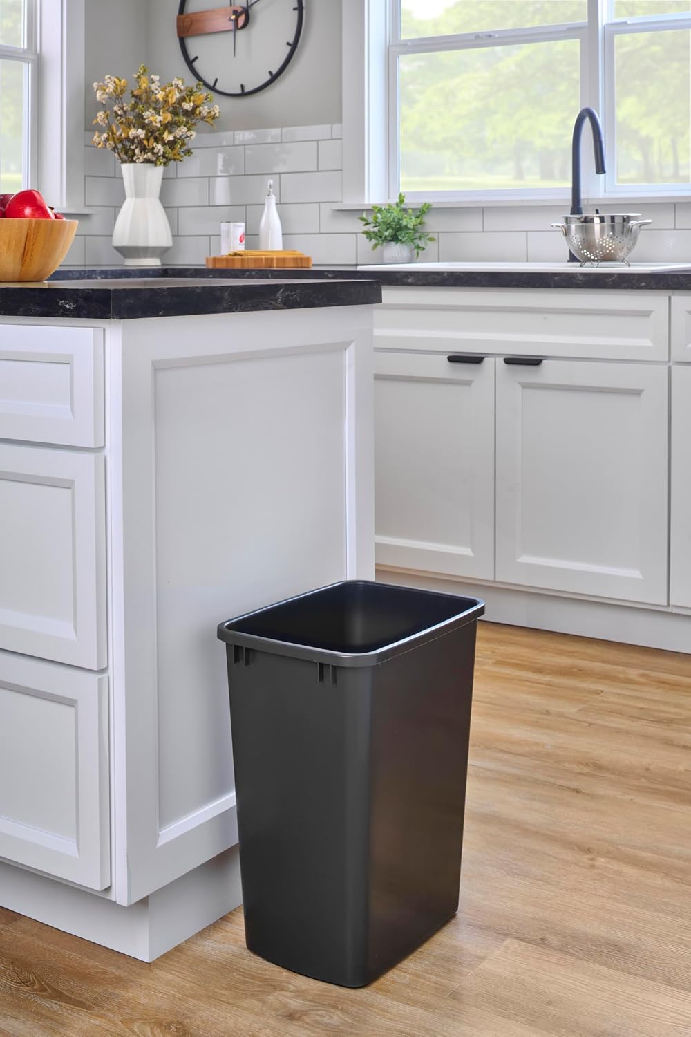 Rev-A-Shelf Double Pullout Garbage Trash Cans for Kitchen Cabinets, 35 Qt