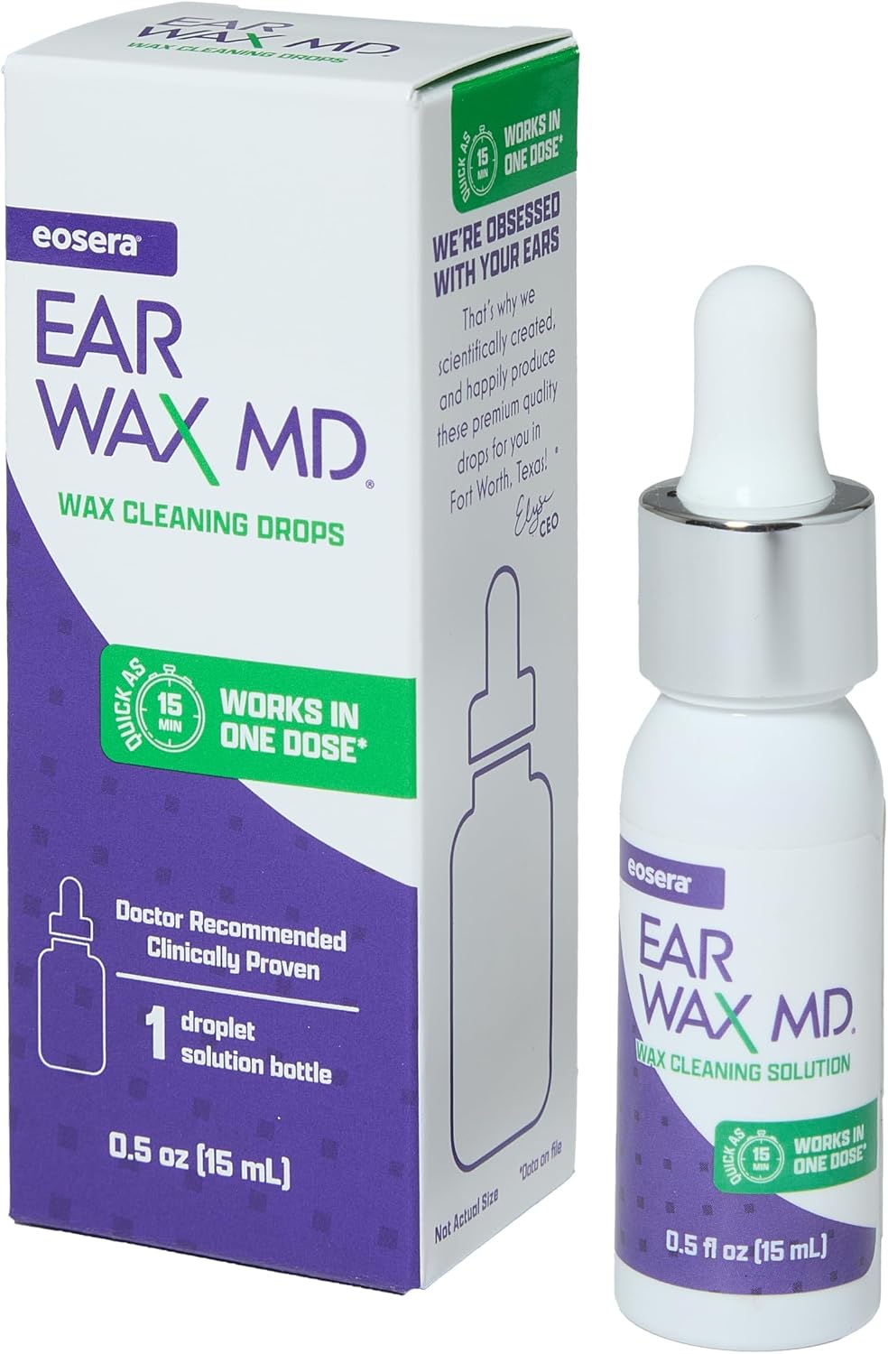 eosera Ear Wax MD Ear Wax Dissolving Drops - 15 mL