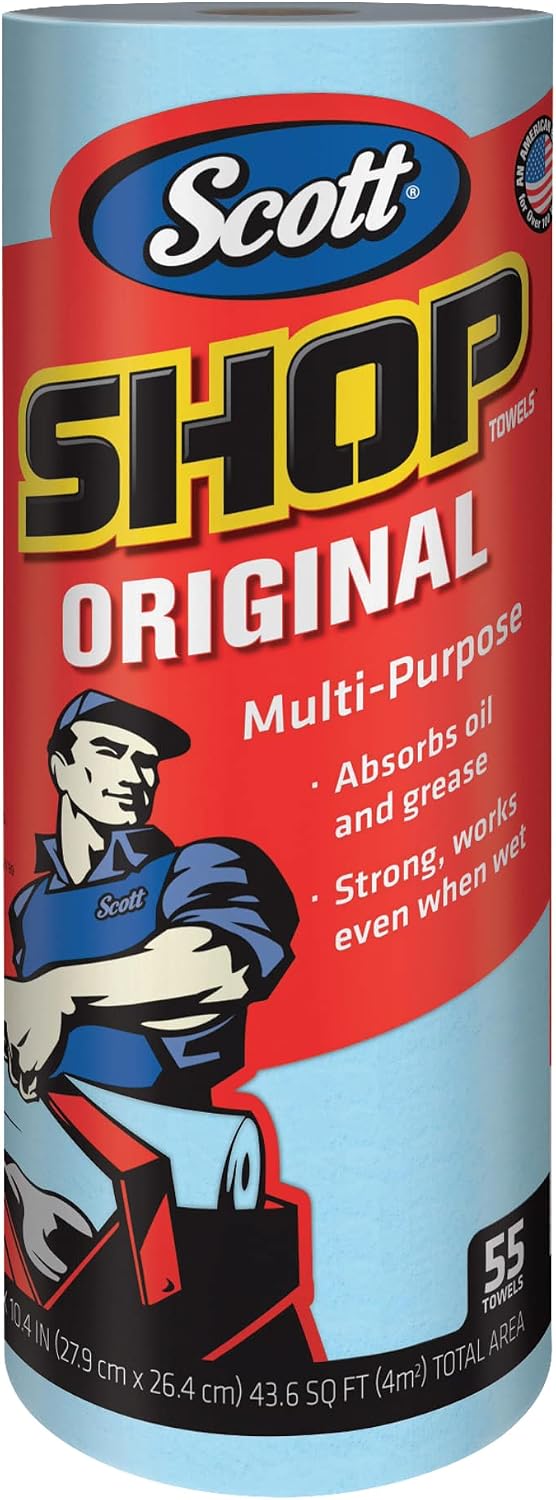 Scott Shop Towels Original, 55 Towels/Roll, 12 Rolls/Case