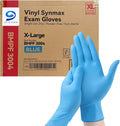 Jointown Basic Synmax Vinyl Exam Gloves Disposable Exam Gloves, 4 Mil, Blue, Latex & Powder Free, BMPF-3002