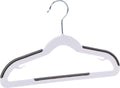 Amazon Basics Plastic Kids Clothes Hangers, Non-Slip, White and Black, 12.8" x 8" x 0.2", 30-Pack