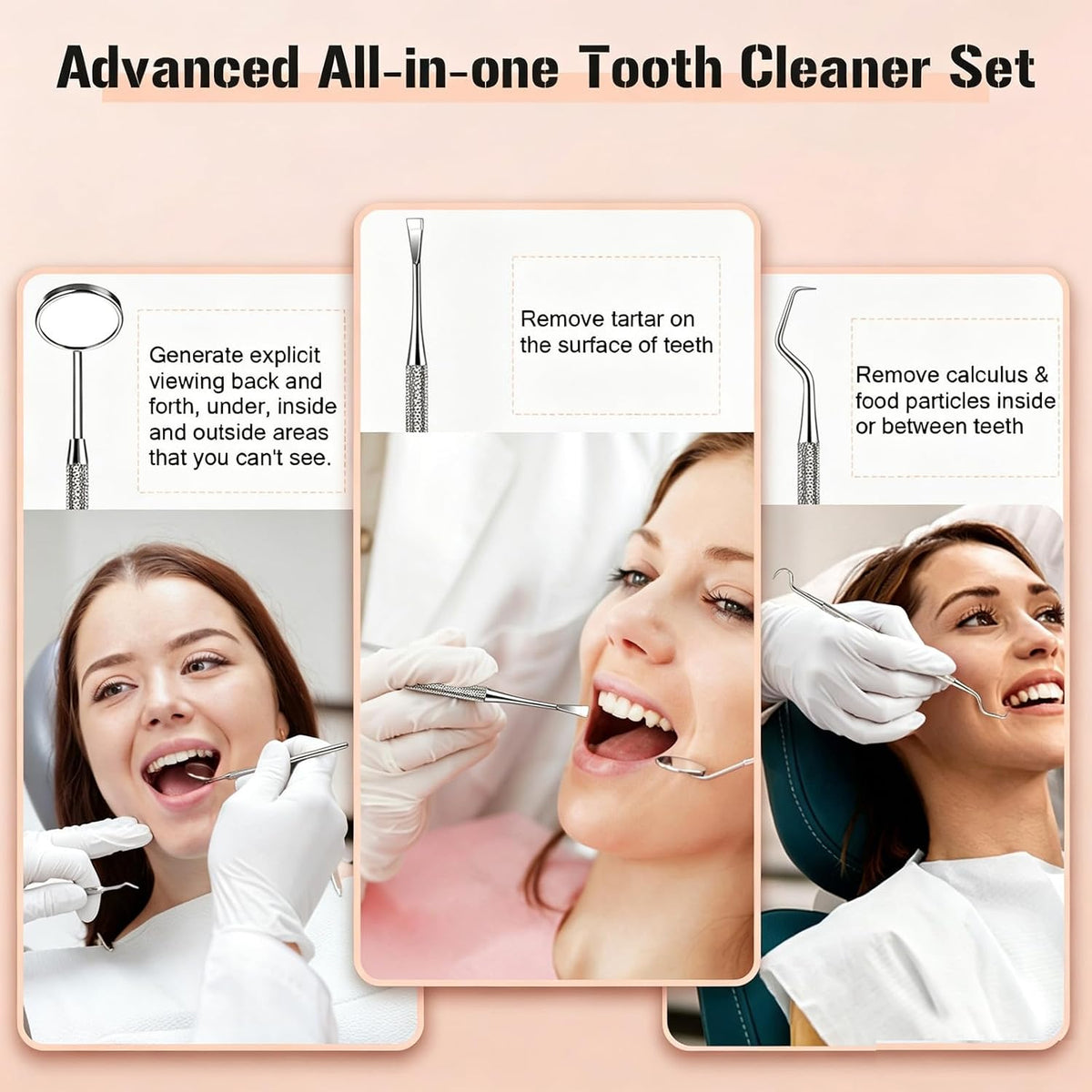 Plaque Remover for Teeth, Electric Tartar Remover for Teeth with LED Light,4 Modes Rechargeable