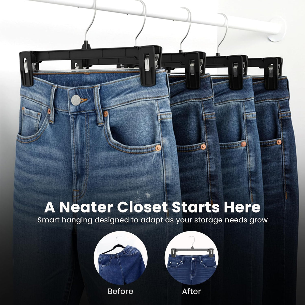 Utopia Home Skirt Hangers 30 Pack – Clips & 360° Swivel Hook