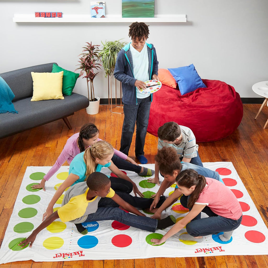 Hasbro Gaming Twister Ultimate: Bigger Mat, More Colored Spots, Family, Kids Party Game Age 6+; Compatible with Alexa (Amazon Exclusive)