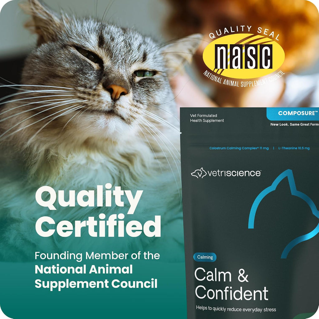 VetriScience Calm & Confident Chews for Cats, Chicken, 30 Count