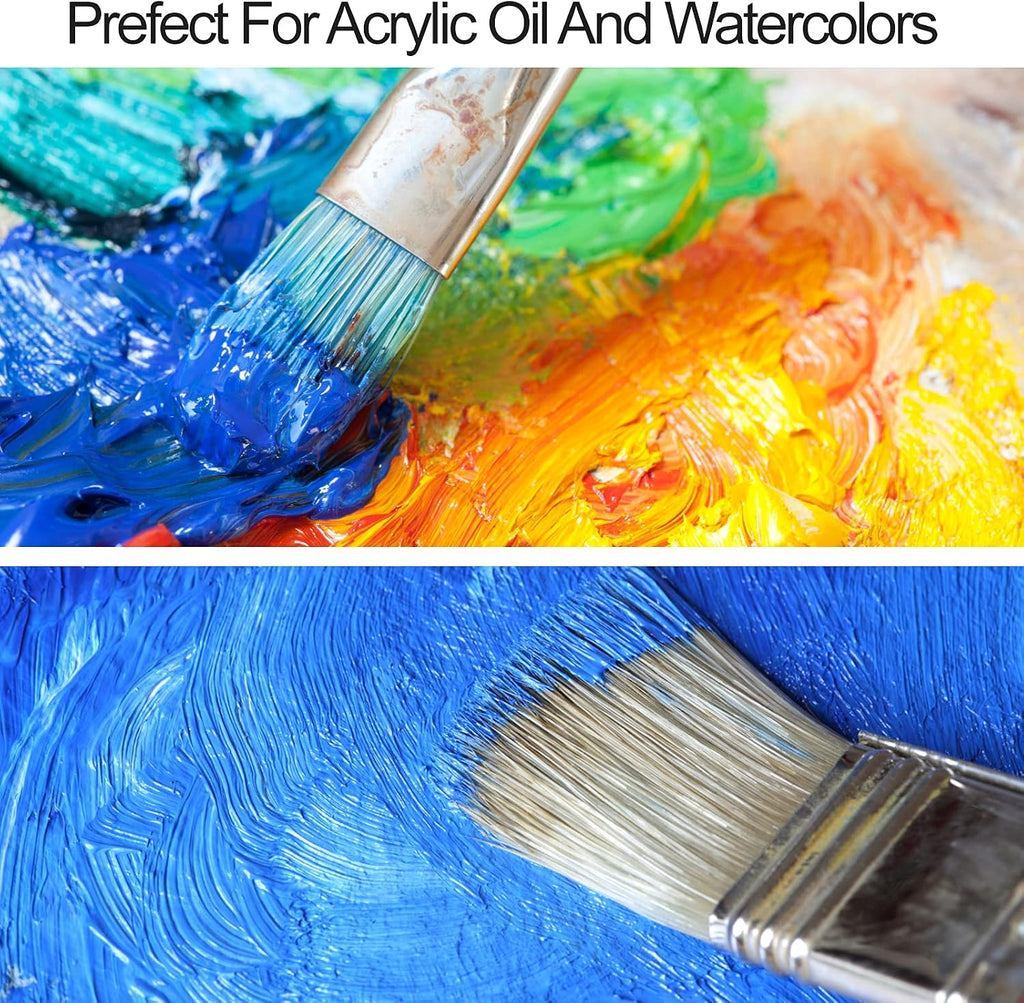 Paint Brushes Set of 24 Pieces with Canvas Brush Case