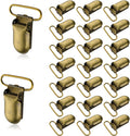 25 PCS 1" Suspender Clips Metal Pacifier Clip Holder