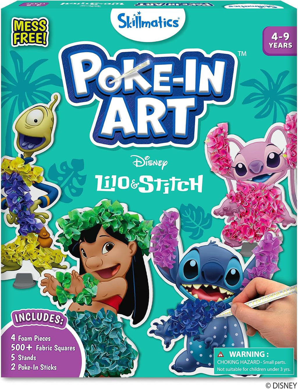 Skillmatics Poke-in Art – Disney Princesses, Wood Craft Kit, Gift for Kids