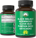 Wormwood Black Walnut Clove Cleanse for Humans Capsules Supplement