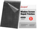 Secopad 6 PCS Screen Patch Tape, 5" X 7" Window Screen Repair Kit, Black