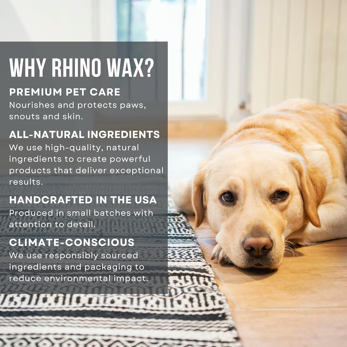 Rhino Wax Dog Paw Protector for Hot Pavement, Asphalt, Streets & Sidewalks