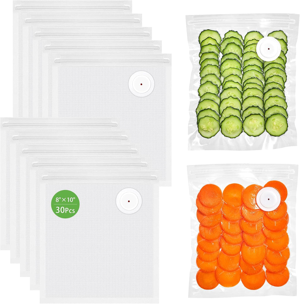 Syntus 60 Pcs Reusable Vacuum Sealer Bags for Food, S+M+L