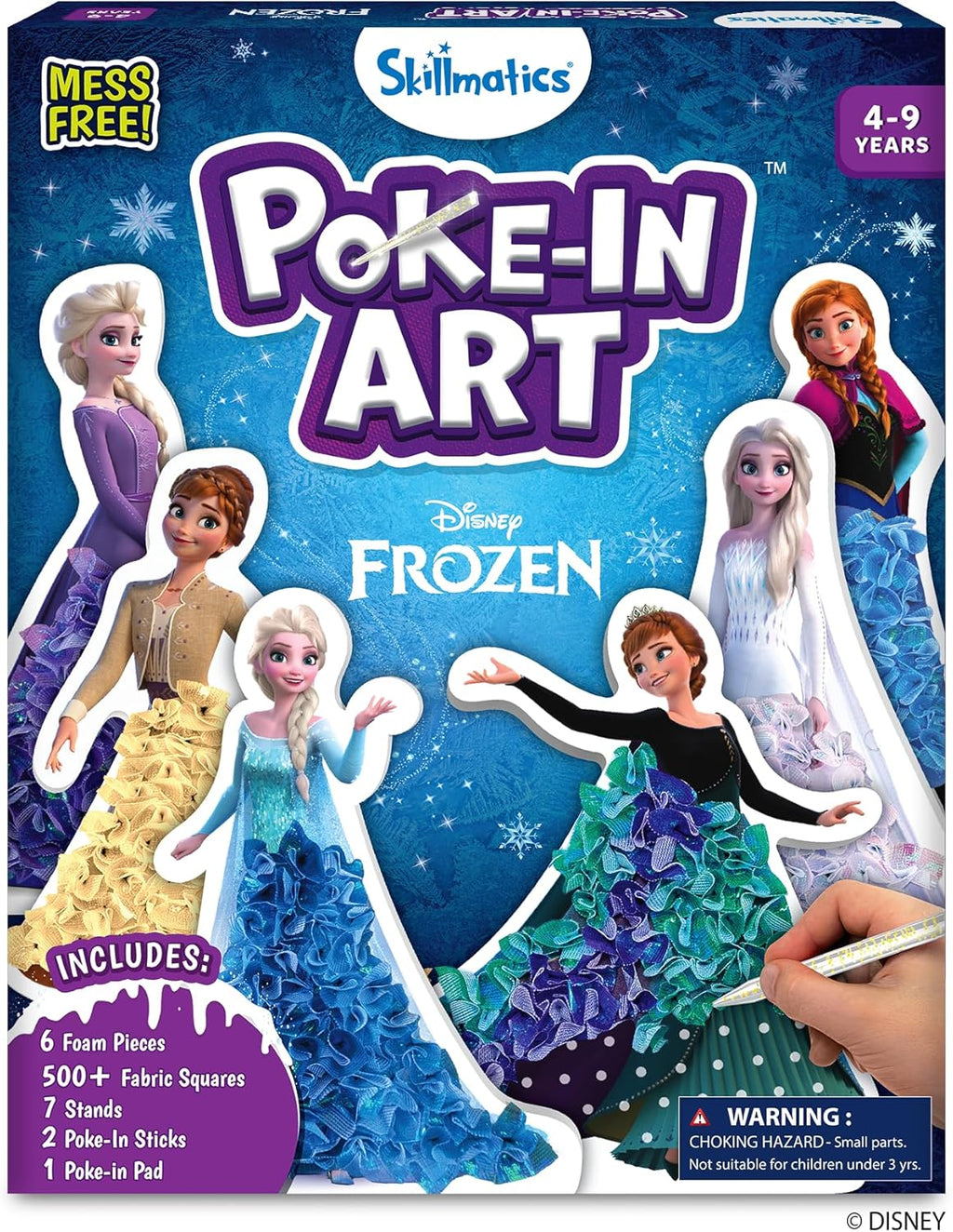 Skillmatics Poke-in Art – Disney Princesses, Wood Craft Kit, Gift for Kids