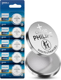 PHILIPS CR2430 3V Lithium Button Cell Battery 5 Pack, 10 Year Shelf Life, Stable Discharge, Child Resistant Packaging Works with Key Fob & Household Electronics