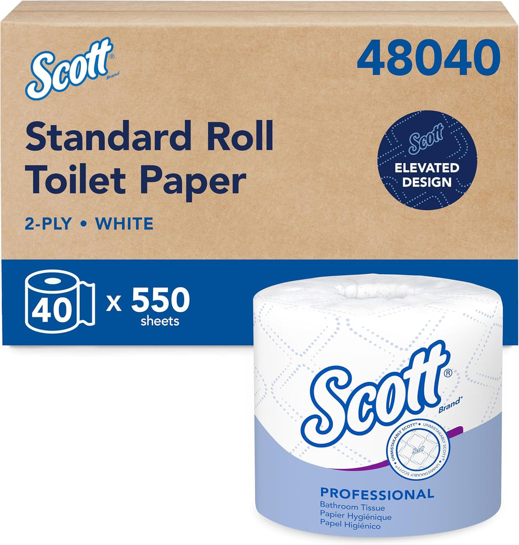 Scott Professional Standard Roll Toilet Paper, Bulk, 80 Rolls (04460)