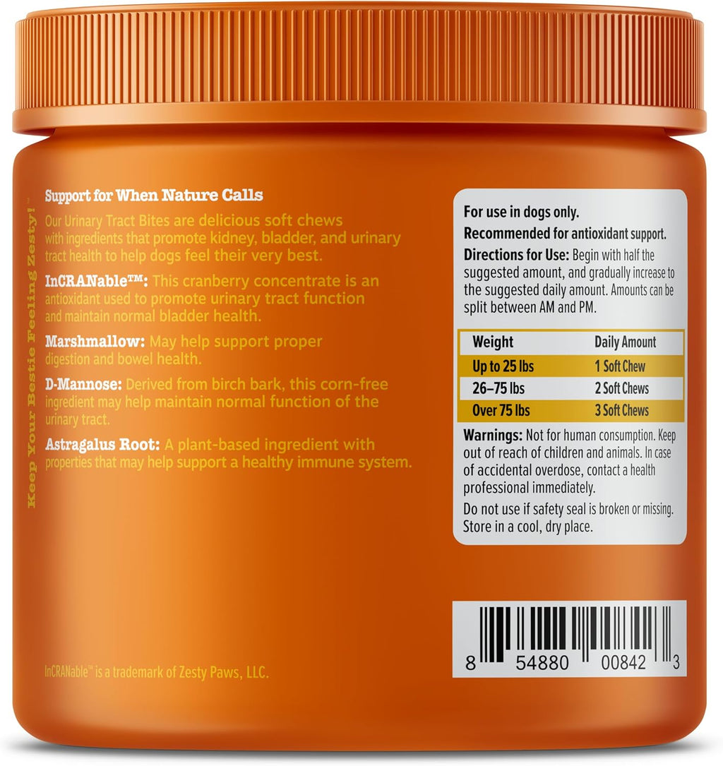 Zesty Paws Cranberry Supplement for Dogs - Bacon, 90 Ct