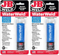 J-B Weld WaterWeld, 1 Hour Cure, Epoxy Putty Stick - 2 Pack, Off-White (8277-2)
