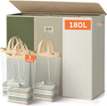 SOLEDI Large Laundry hamper 3 Section with Laundry Bag, XL Clothes Basket