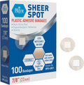 MED PRIDE Sterile Round Clear Spot Bandages,Hypoallergenic,7/8 in,100-Count