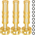 AUTOMAN Brass Hose Nozzle - High Pressure Jet Nozzle 4 Count (2 Set), Heavy Duty Water Hose Sprayer Sweeper with Hose Shutoff Valve, 3/4” GHT Nozzles for Garden Hose, Car Wash, Extra 10 Rubber Washers