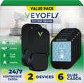 VEYOFLY Fruit Fly Traps Indoor Plug-in UV, Gnat Trap, 2 Device + 4 Refills