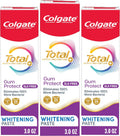 Colgate Total Gum Protect Whitening Toothpaste, SLS Free, 3 Pack, 3 oz