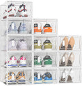 SIMPDIY Clear Shoe Storage Boxes, Stackable Shoe Organizer for Closet