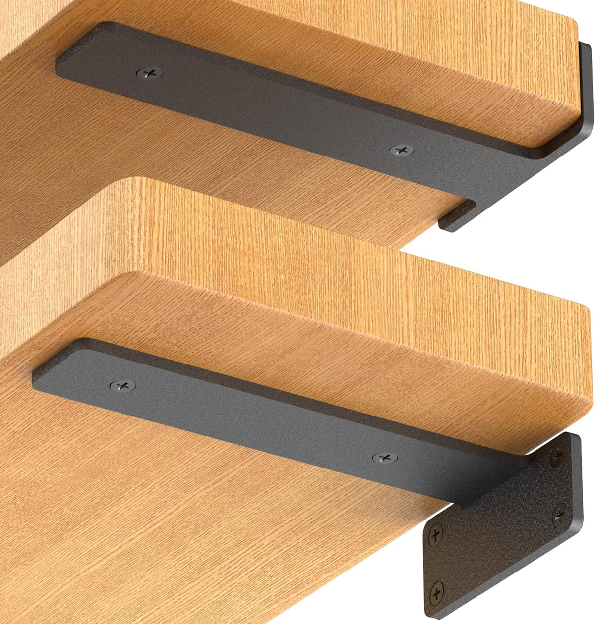 Starunder 6 Inch Floating Shelf Brackets,6 Pack L‑Shape Shelf Supports