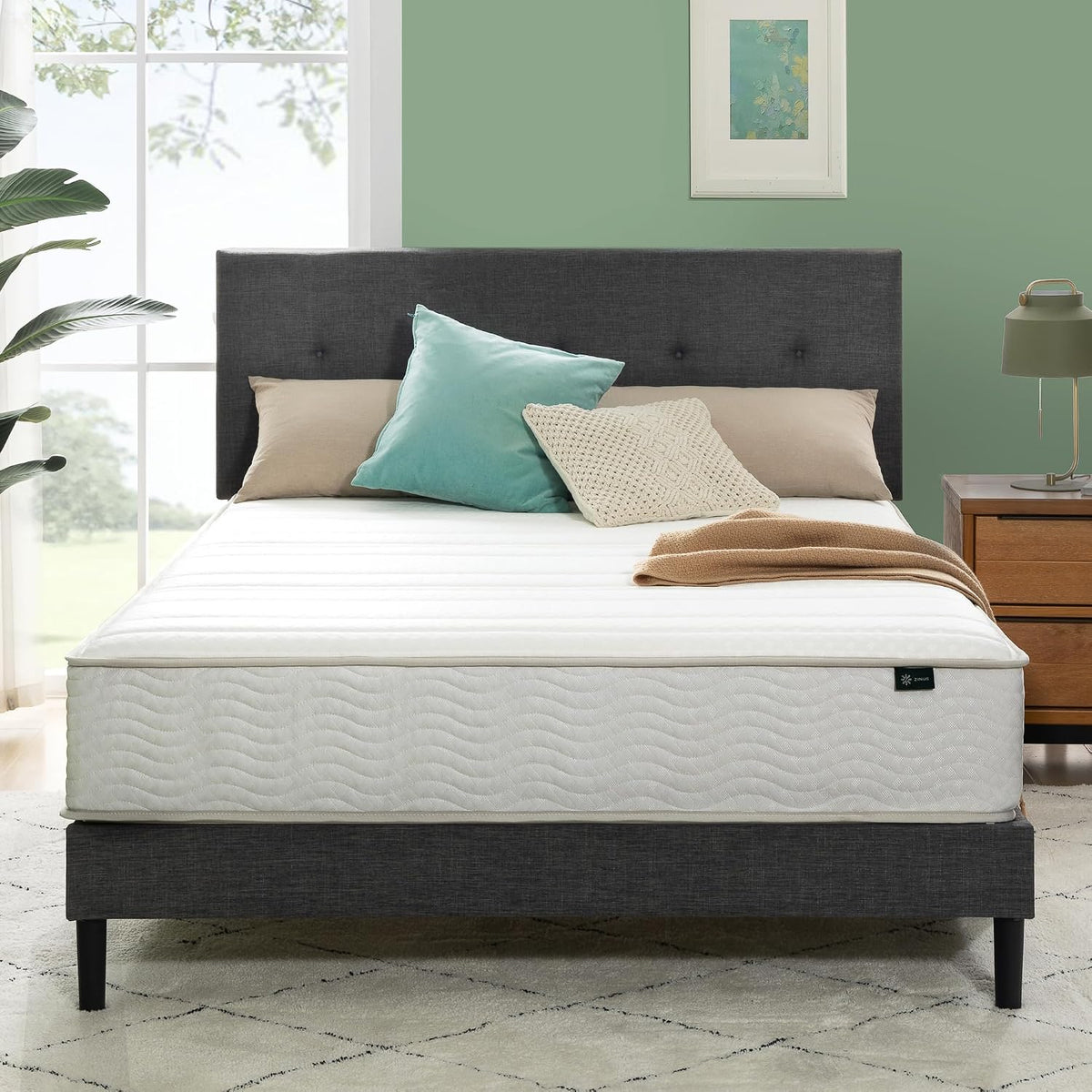 Zinus 6 Inch Twin Foam and Spring Hybrid Mattress, Medium Firm Feel