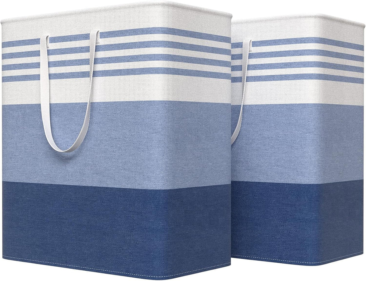 WOWBOX 2 Pack Laundry Baskets, Collapsible Dirty Clothes Laundry Hampers