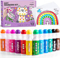 Jar Melo Washable Dot Markers for Toddlers, 6 Colors, Large 60ML