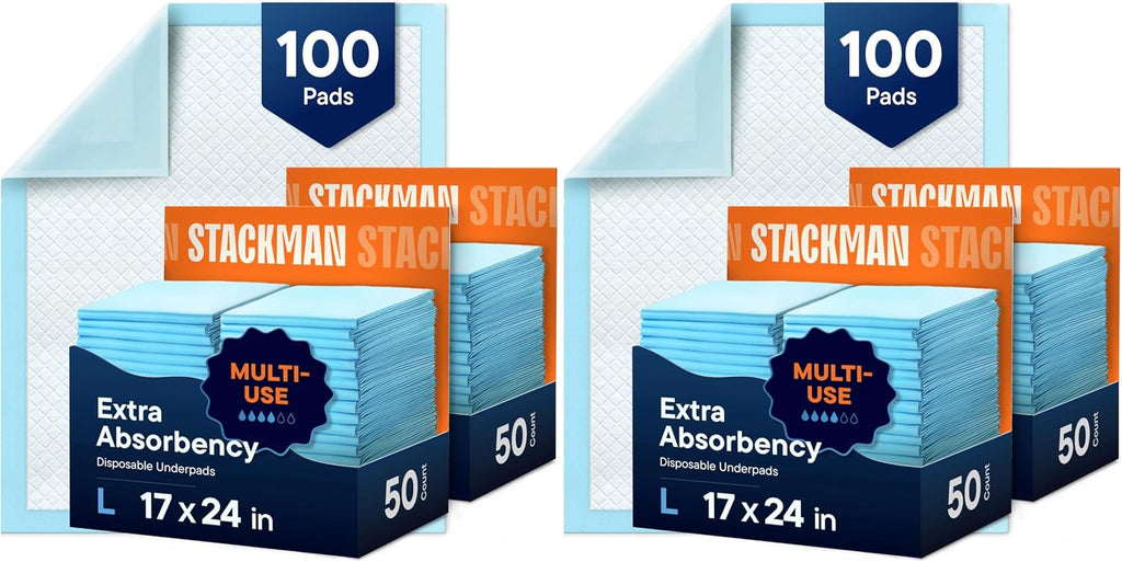 Chucks Pads Disposable [100-Pack] Adult Incontinence Underpads 23"x36"