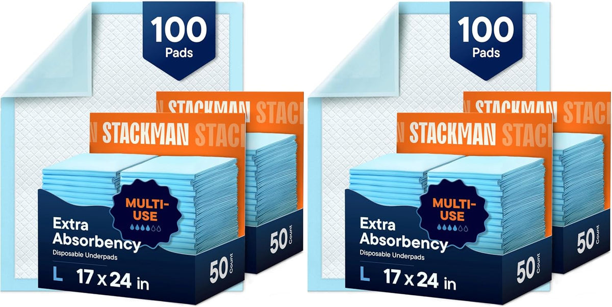 Chucks Pads Disposable [100-Pack] Adult Incontinence Underpads 23"x36"