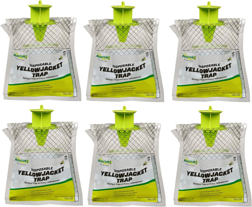 RESCUE! Disposable Summer Yellowjacket Trap - Mountain & Pacific Formula - 6 Traps