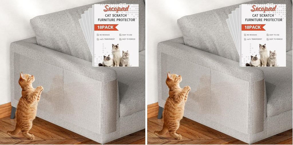 Secopad 18 PCS Cat Scratch Furniture Protector, Couch Protector, 17IN