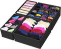 Simple Houseware 4-Pack Drawer Organizer Set for Underwear/Socks/Bra, Gray