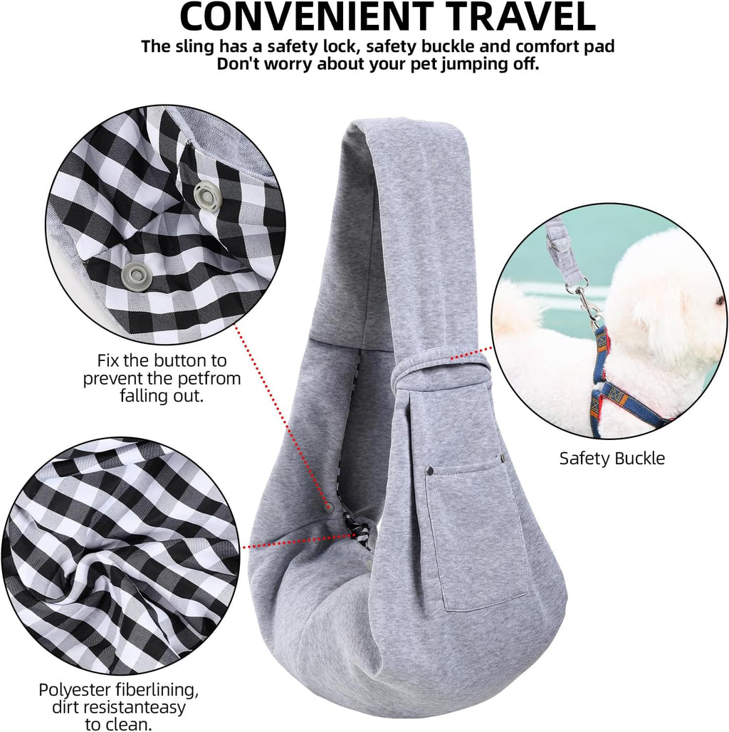 Dog and Cats Carrier Sling, Puppy Small Pet Carrier with Storage Pocket