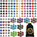 CiaraQ 182pcs Polyhedral Dice Set for Dungeon and Dragons MTG Table Games