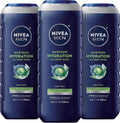 NIVEA MEN Maximum Hydration 3-in-1 Body Wash, Multipack, 3 x 16.9 FL OZ