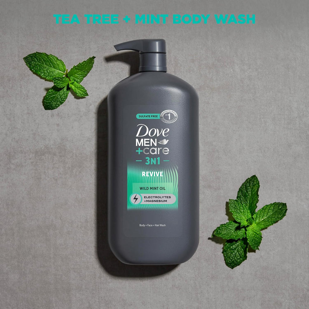 DOVE MEN + CARE Body & Face Wash Invigorating Revive 3N1 with 30 oz
