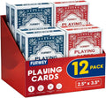 FURWEY 12 Packs Playing Cards, Poker Size Standard Index, Red and Blue