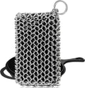 Herda 316L Cast Iron Scrubber Cleaner, Large Cast Iron Chain Mail Scrubber