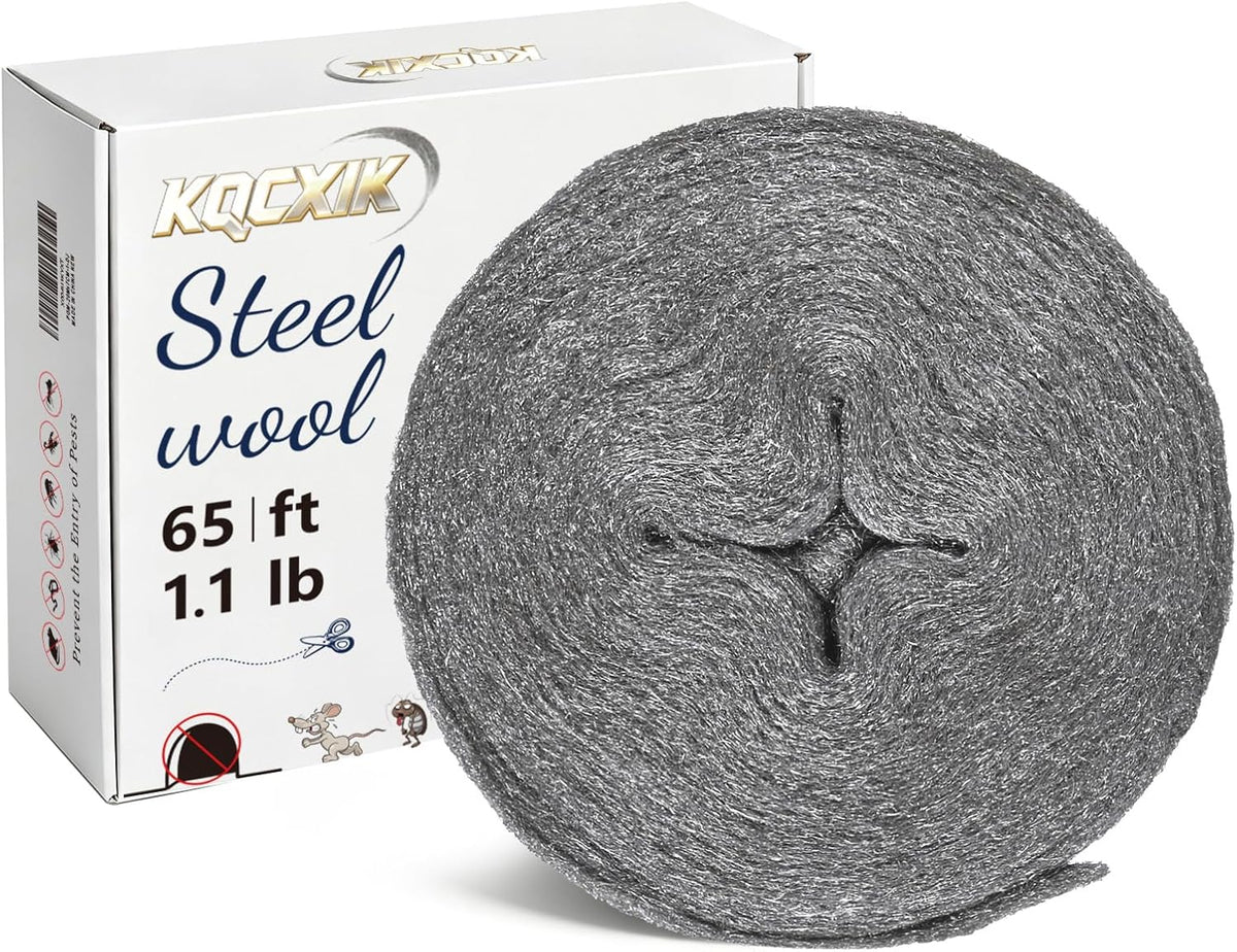 Steel Wool Mice Control, #1 Steel Wool, 65FT (1.1LB) Coarse Medium