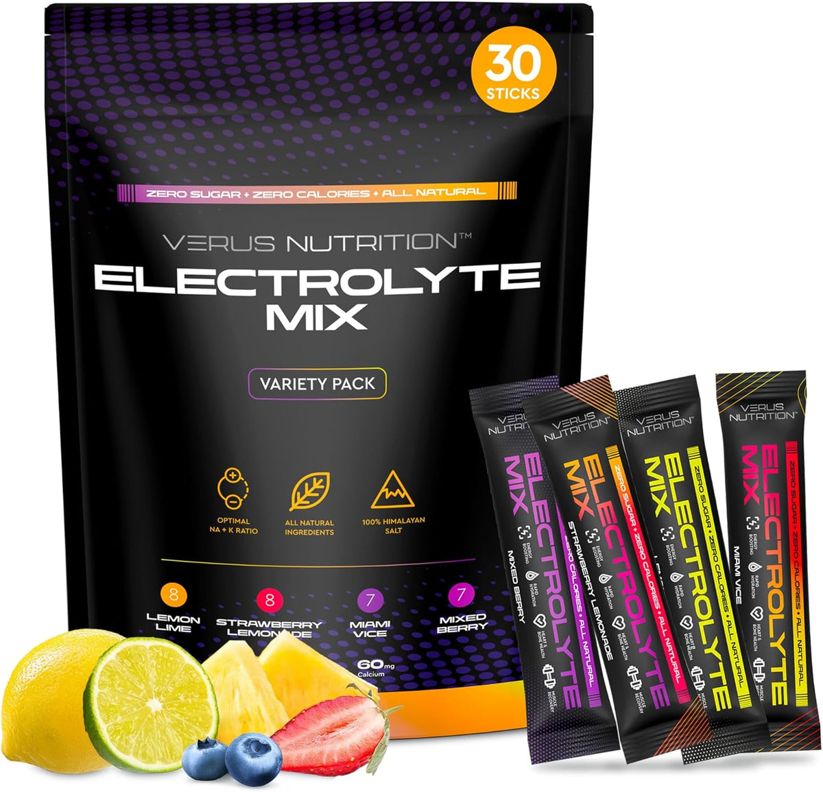 Variety Electrolyte Powder, Zero Sugar, 30 Servings