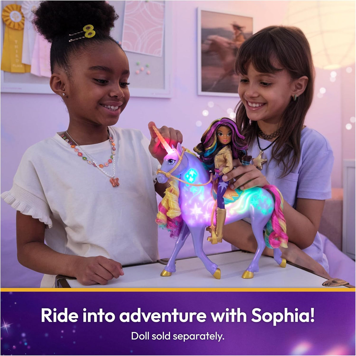 Unicorn Academy Rainbow Light-up Wildstar, Dolls & Unicorn Toys, Ages 4+