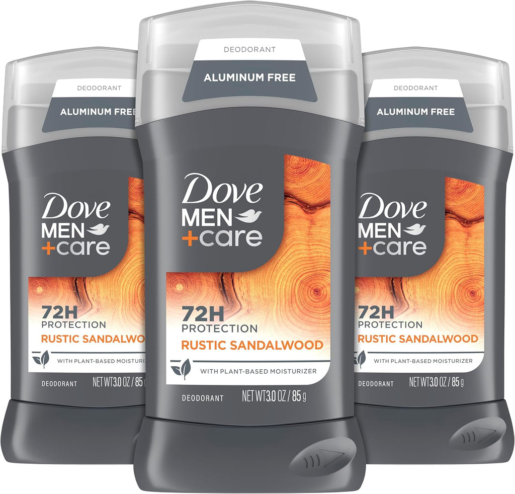 DOVE MEN + CARE 3 Pack Rustic Sandalwood Deodorant for Men 3 oz
